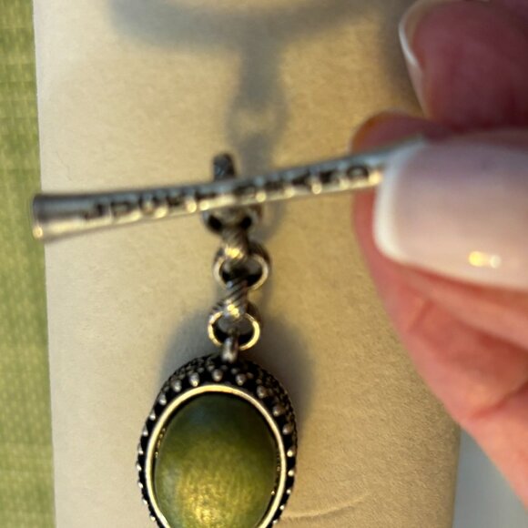 Lucky Brand Chunky Green and silver link Bracelet - Picture 3 of 11